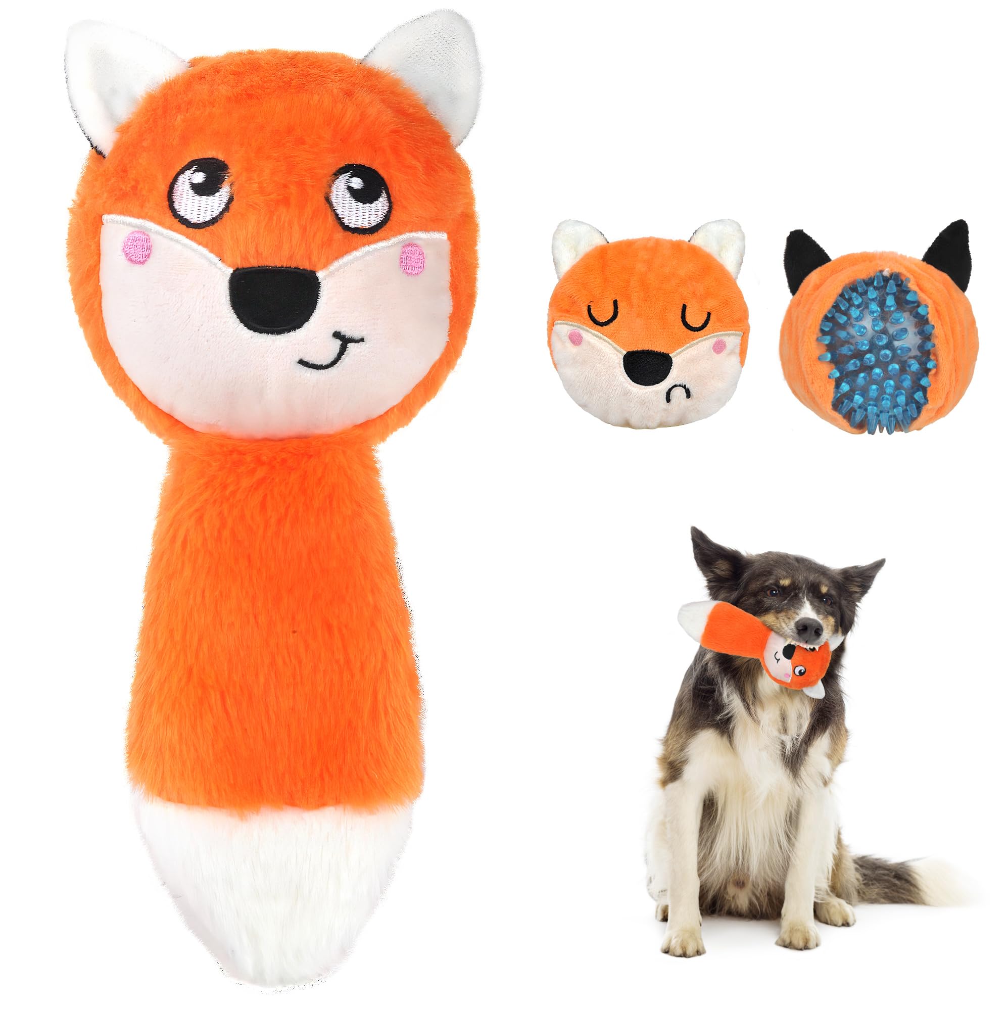 Fida 3-in-1 squeaky toy outer layer for aggressive chewers with crinkle sound