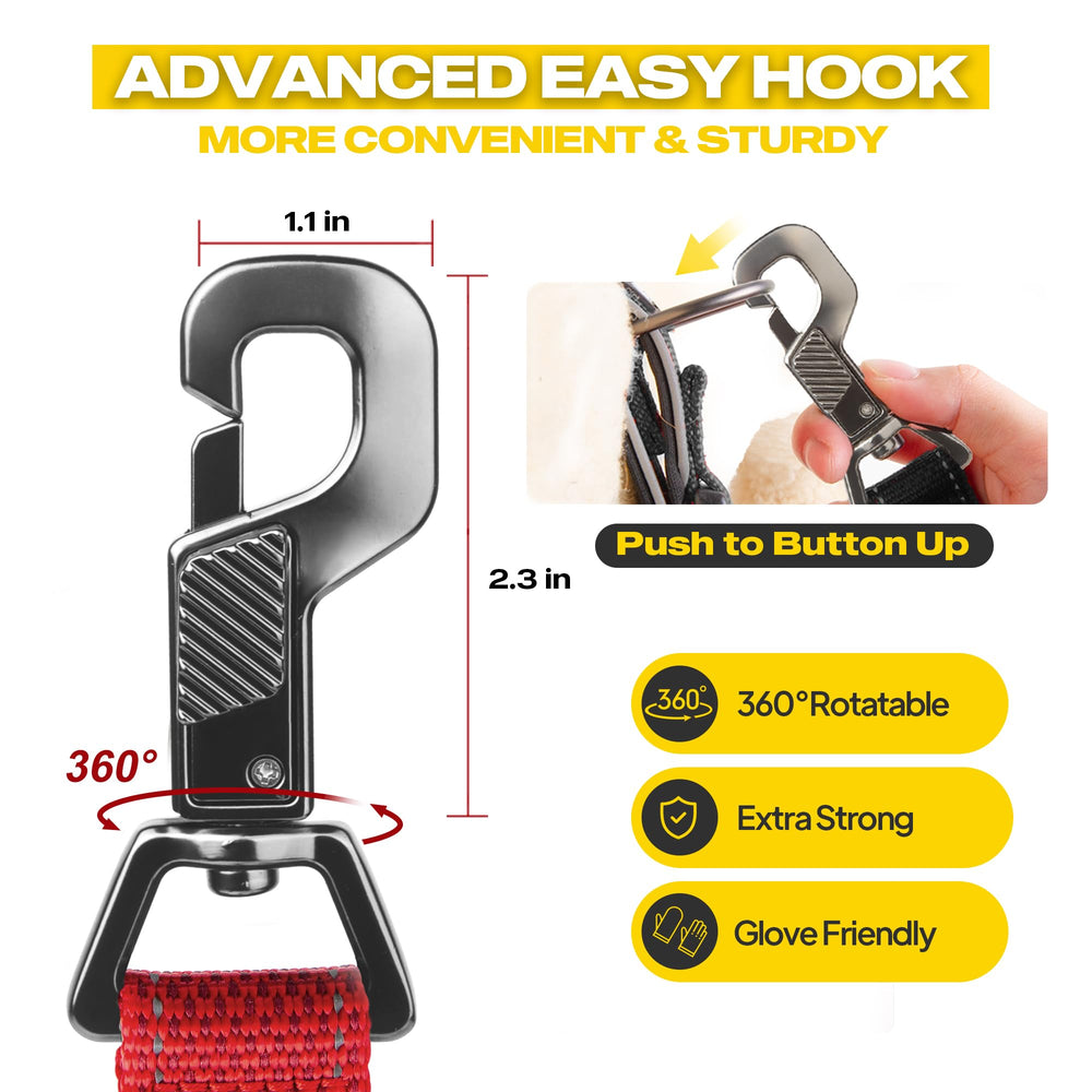 Fida 6-in-1 leash adjustable 4.5–7 ft bungee for smoother runs.