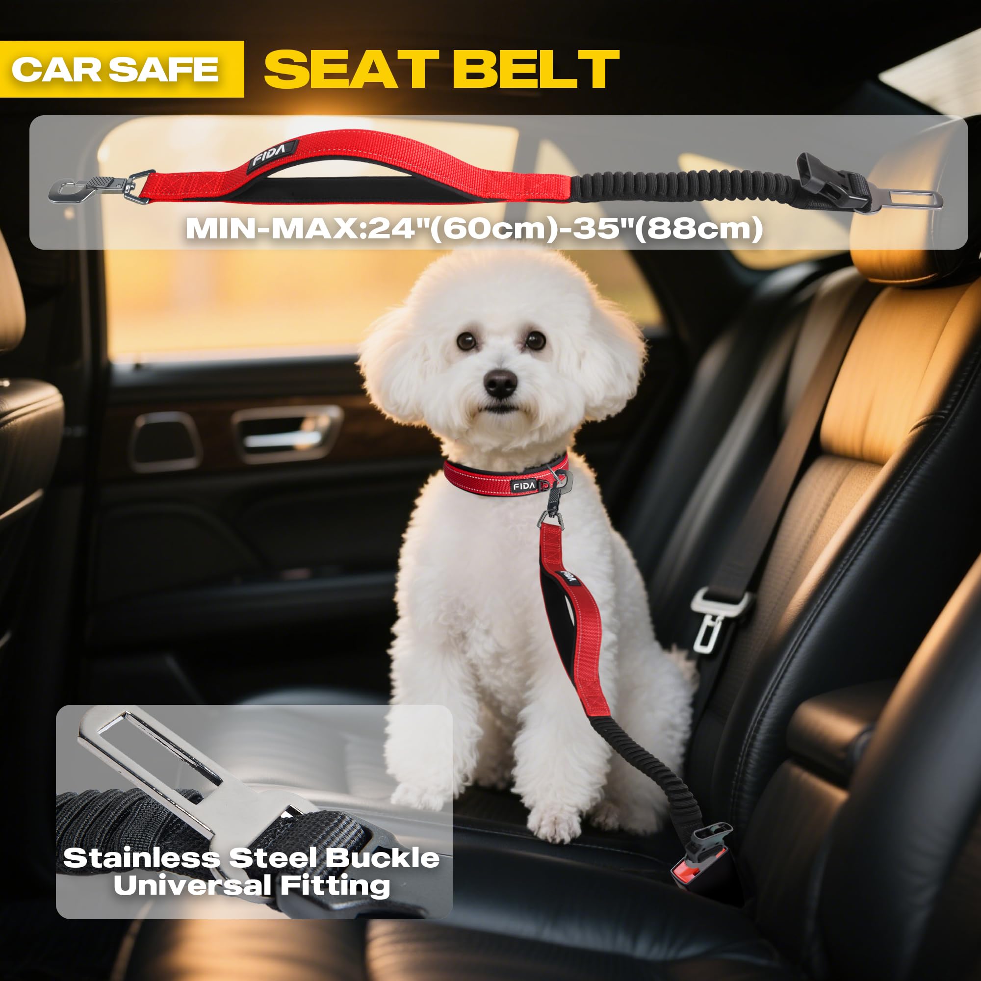 Fida 6-in-1 leash tether mode lets you secure the dog to fixed objects.