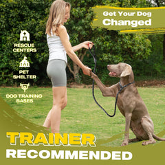 Fida leash shows anti-choke ring included for safer training use.