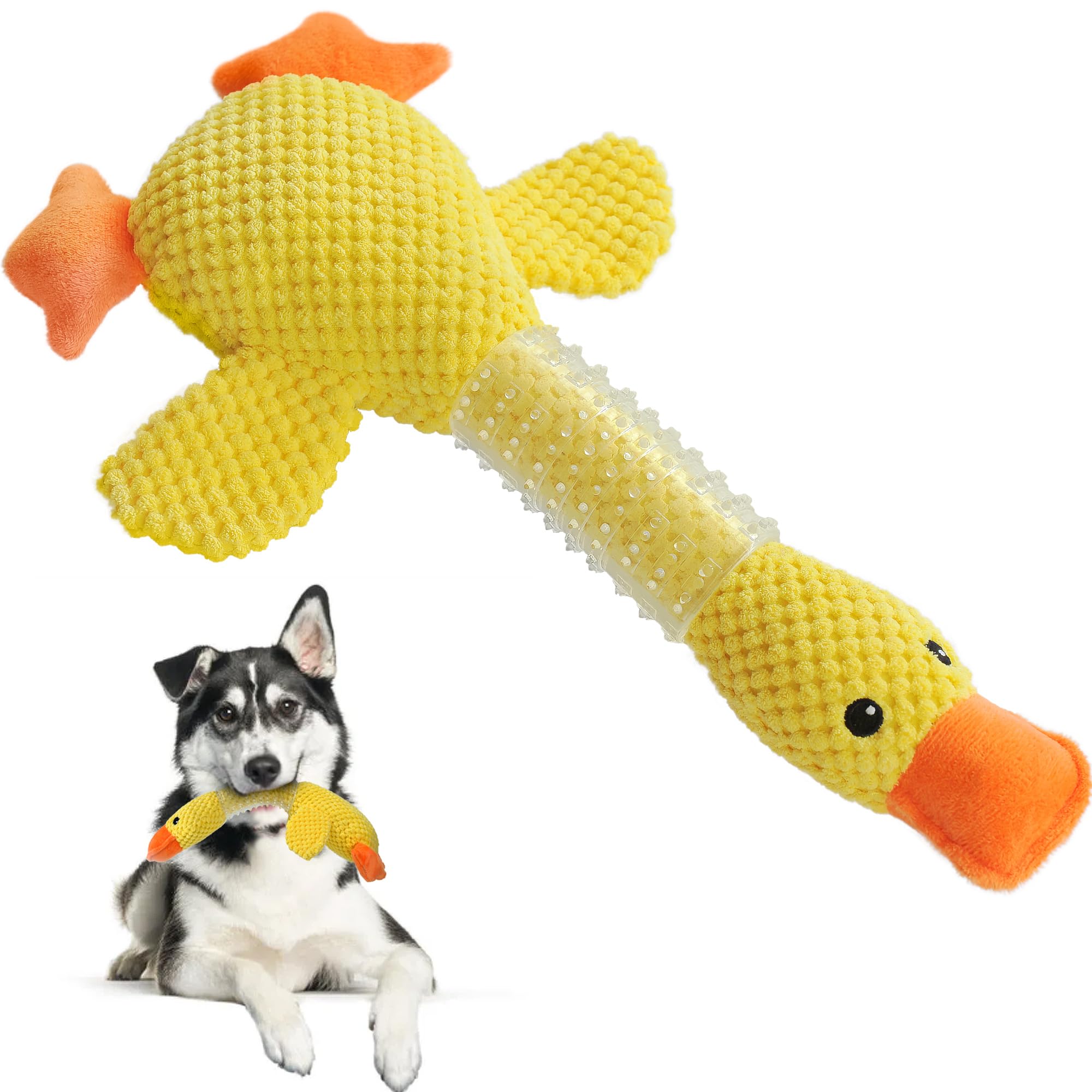Fida dog chew toy with rubber neck for aggressive chewers improves durability during tough play.