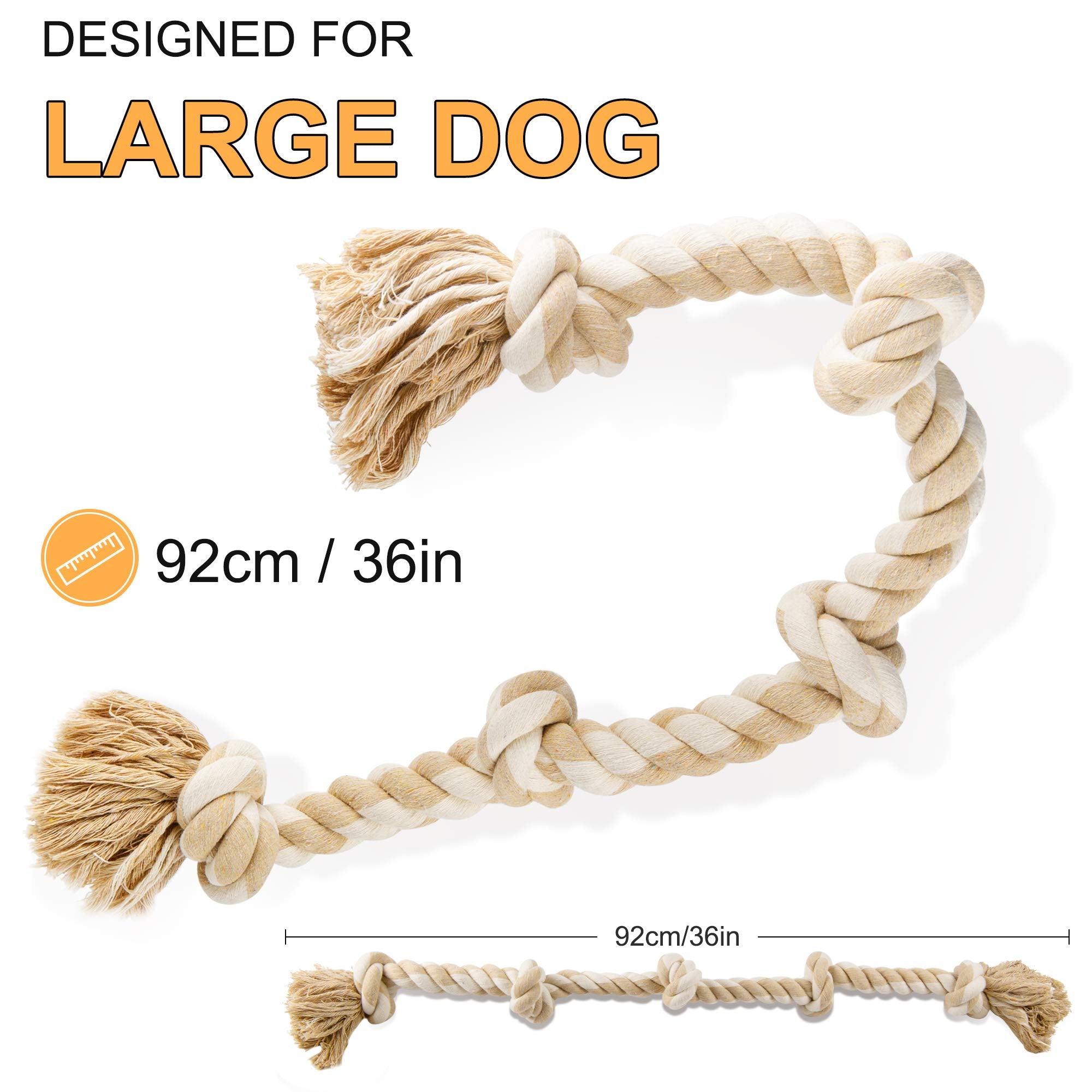 Fida dog rope toy teeth-cleaning action during chew sessions