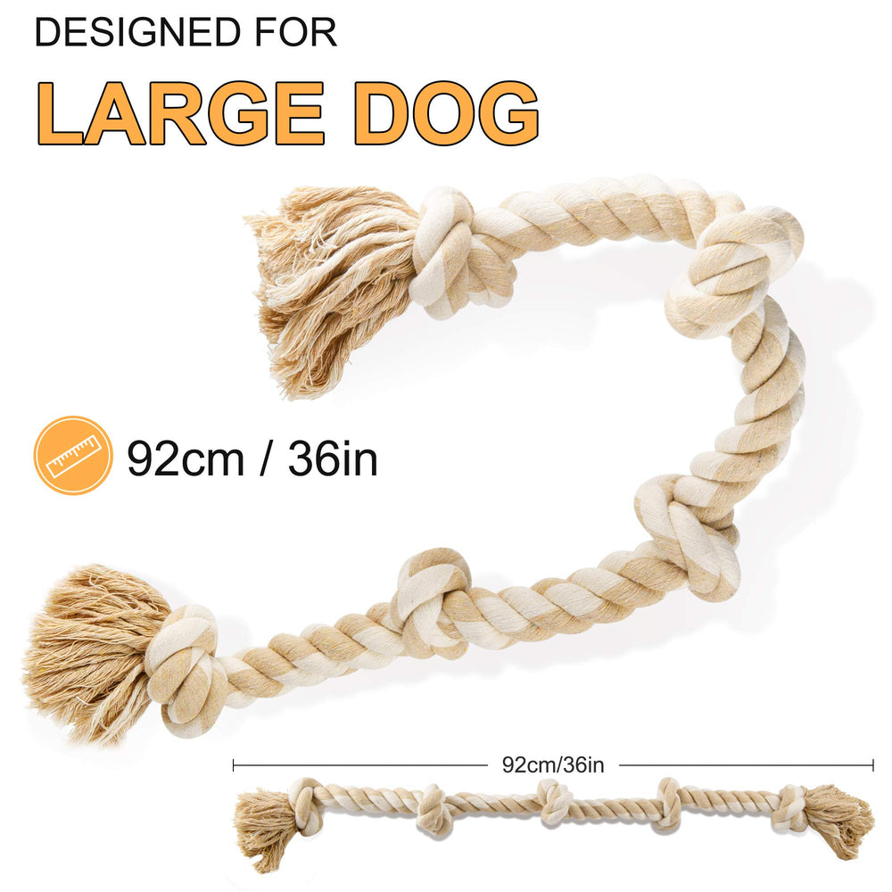 Fida dog rope toy teeth-cleaning action during chew sessions