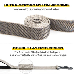 Fida dual soft padded handles offer comfortable grip and reduced rope burn on energetic dogs.