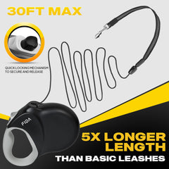 Fida leash with no-tangle cord design prevents snags during outdoor adventures.