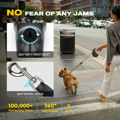 Fida retractable leash with smooth retraction from a sturdy internal coil spring.