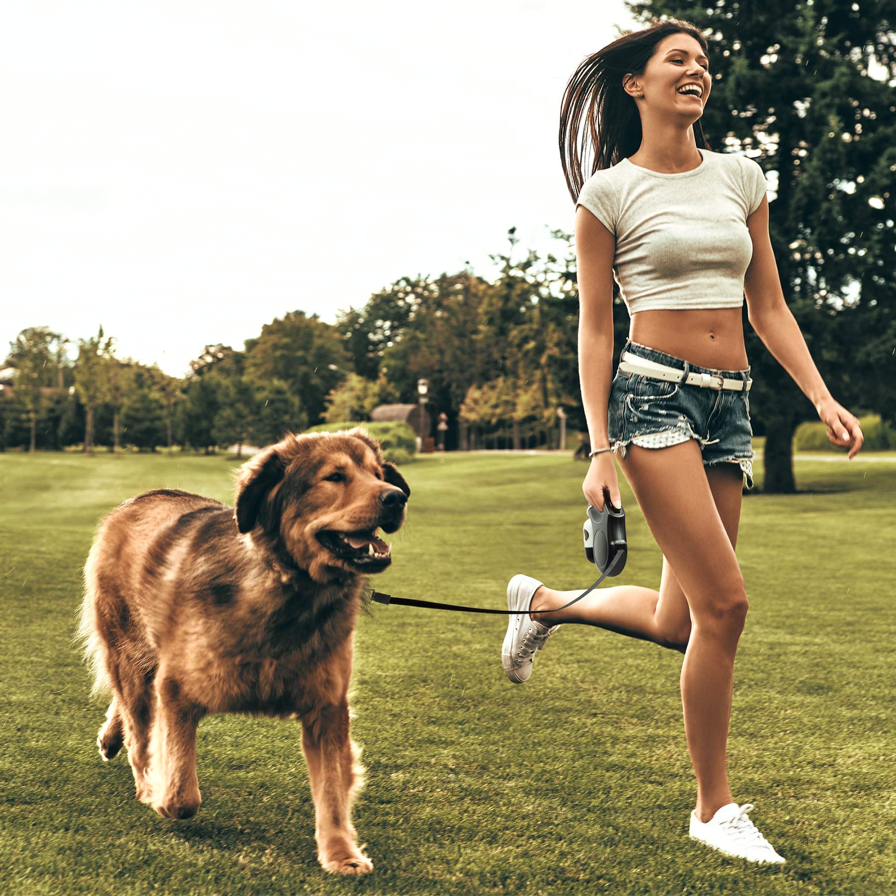 Fida poop-bag holder and starter bags support tidy walks.