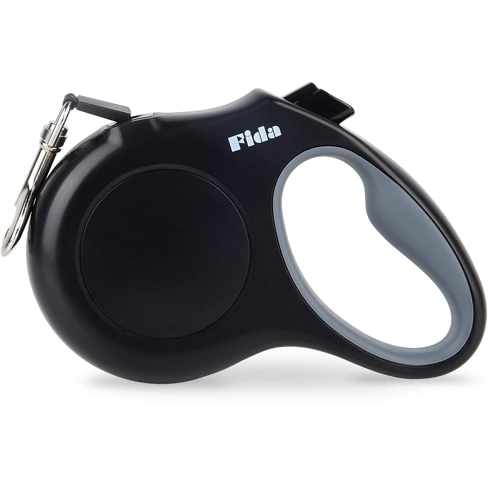 Fida retractable dog leash 16ft handle closeup for comfortable grip during walks.
