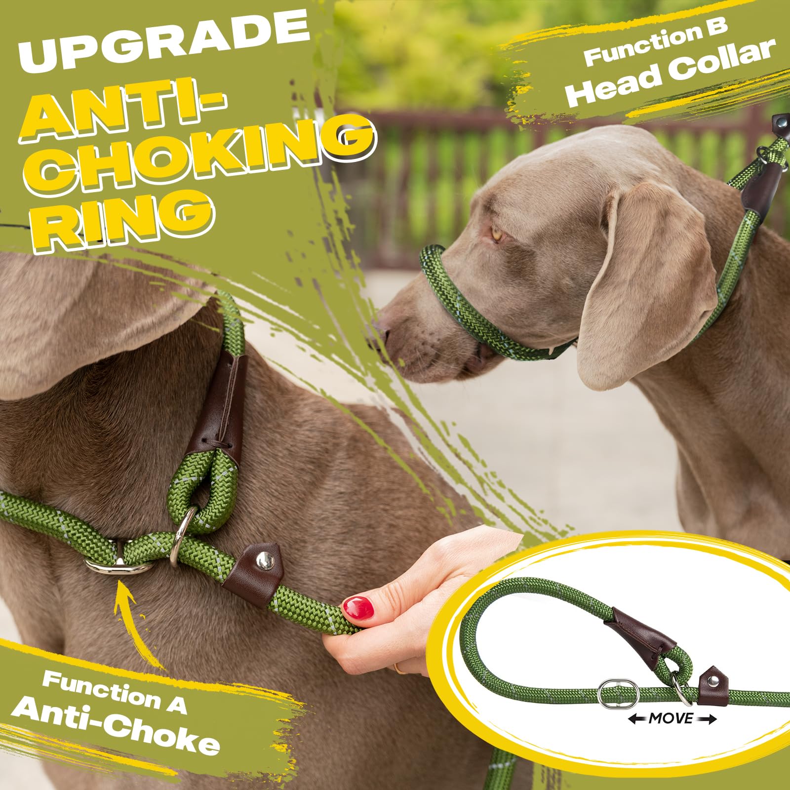 Fida slip lead heavy-duty nylon rope delivers durability and lightweight handling.