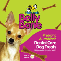 Fido Belly Bones small-dog chew being held for easy handling.