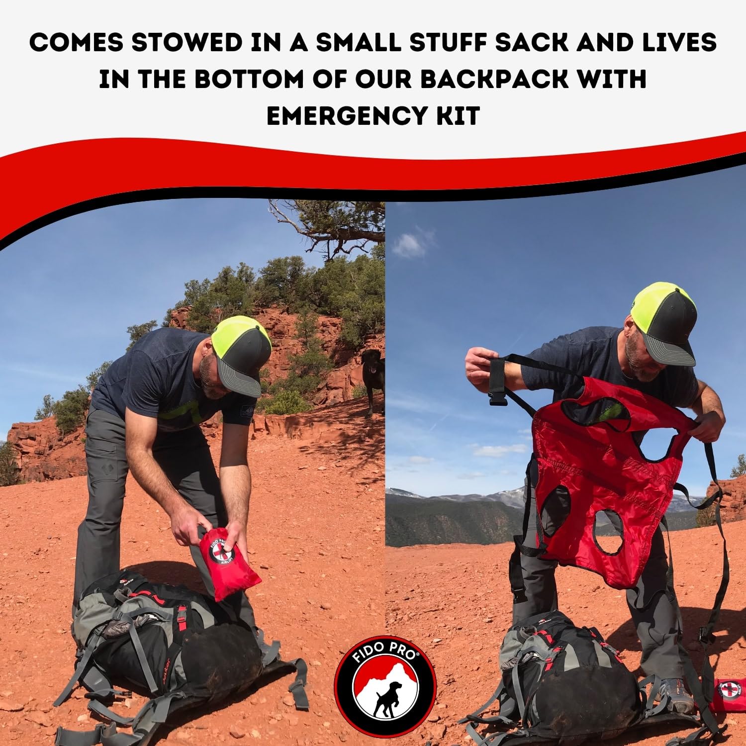 Fido Pro Airlift eight-point support provides stable, balanced carry.