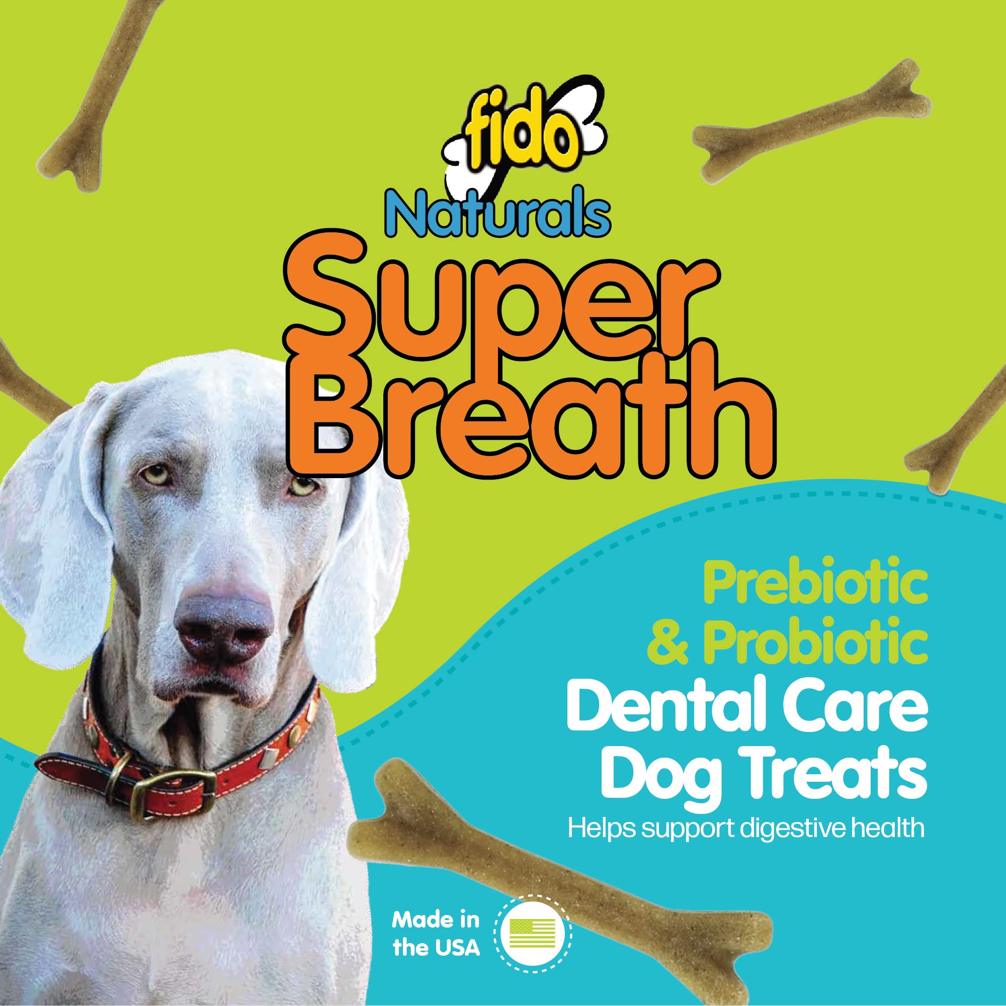 Fido Super Breath bone close-up showing crunchy texture for effective chewing.