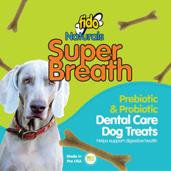 Fido Super Breath bone close-up showing crunchy texture for effective chewing.