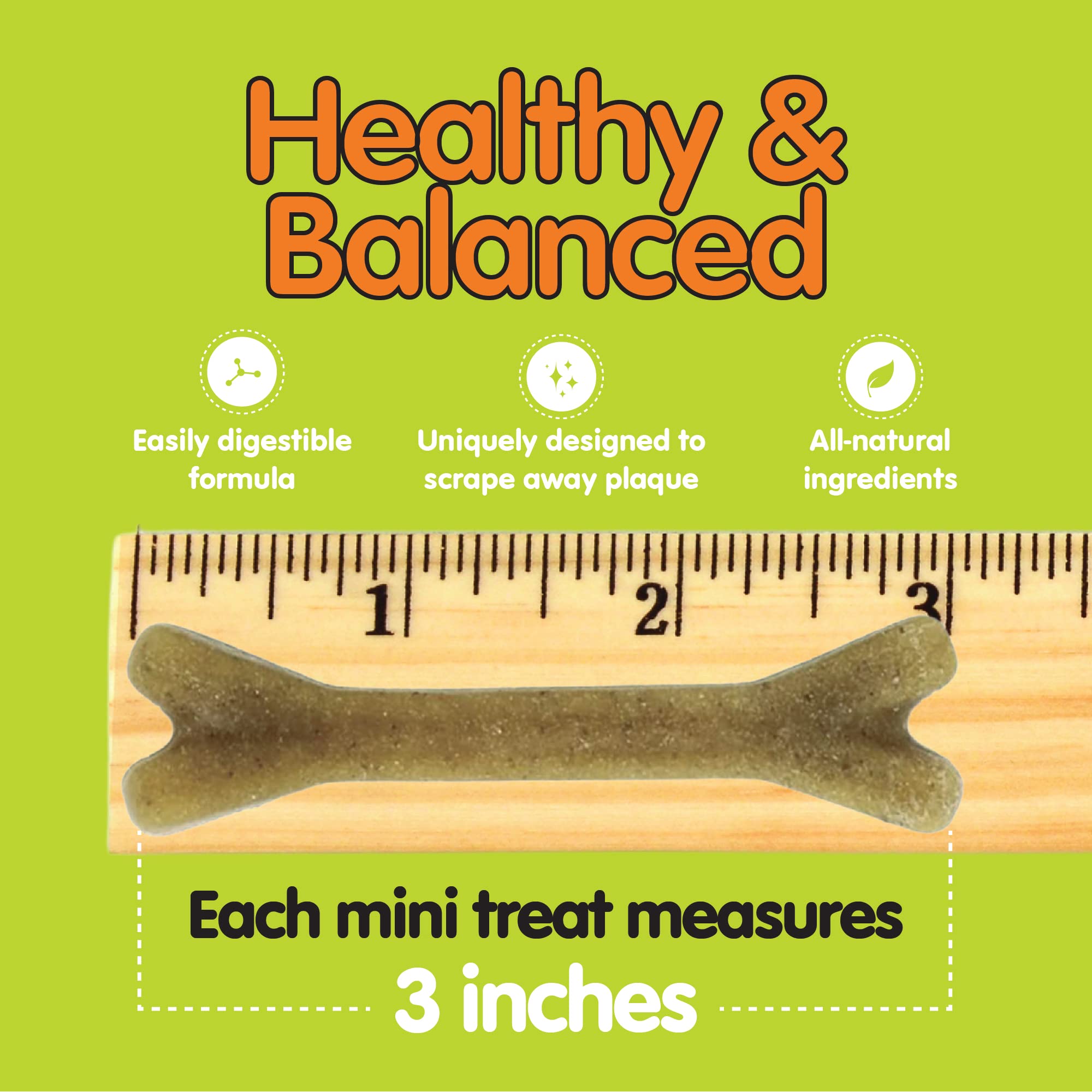 Fido v-groove design dental bones provides secure hold during chewing
