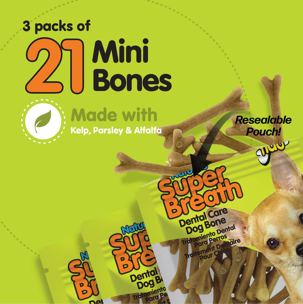 Fido v-groove design bone for easy hold and gum massage during chewing.