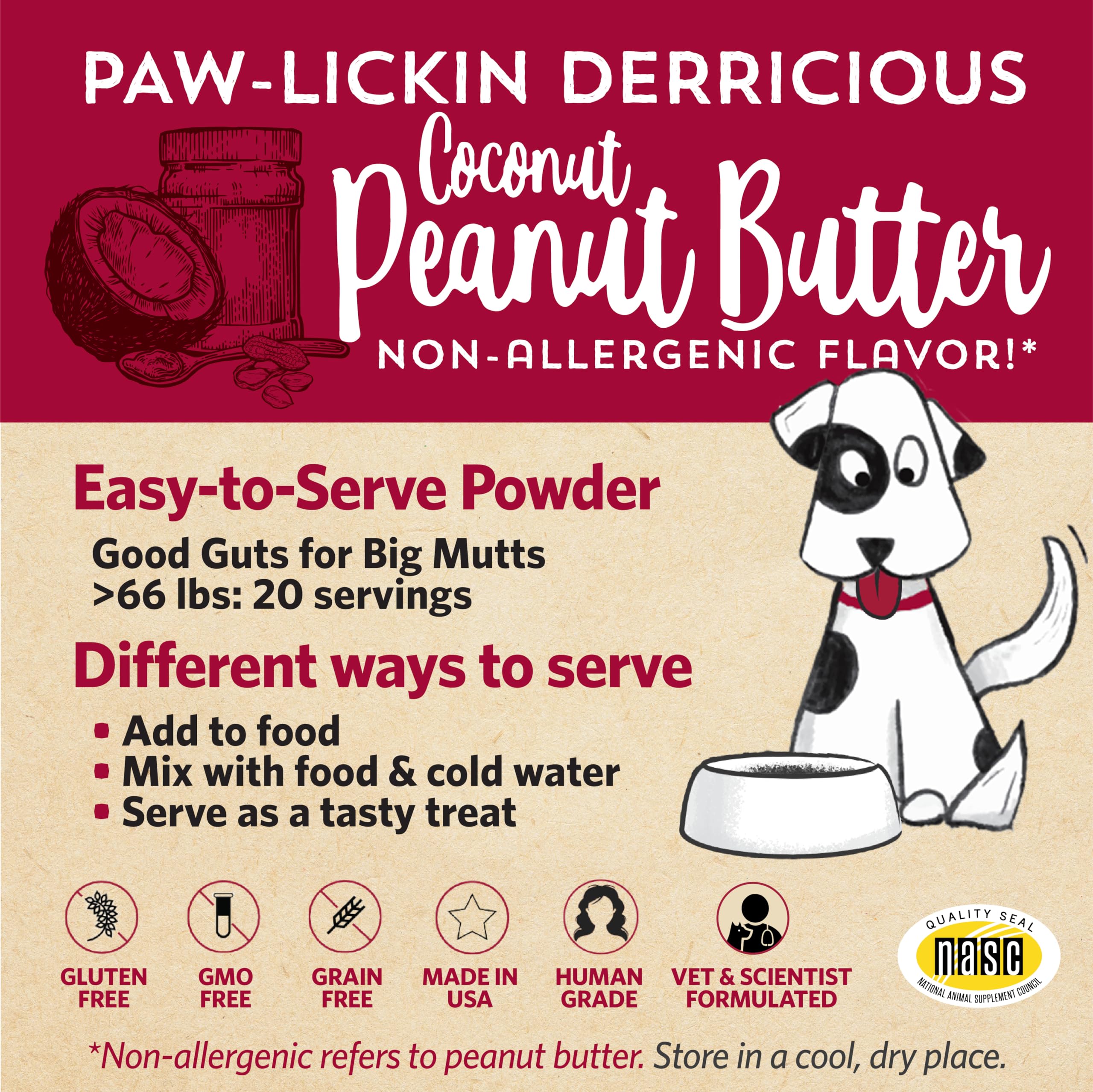 Fidobiotics Good Guts for Big Mutts puppy use supports healthy gut balance.