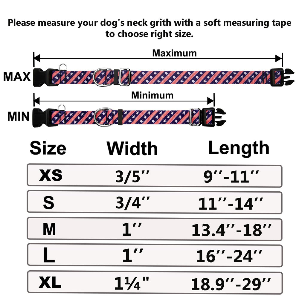 Fidohug American Flag pattern on collar ideal for daily walks and training.