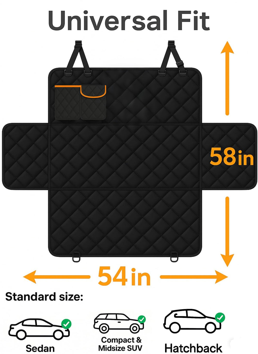 Fidozen buckle straps stabilize the cover during every ride
