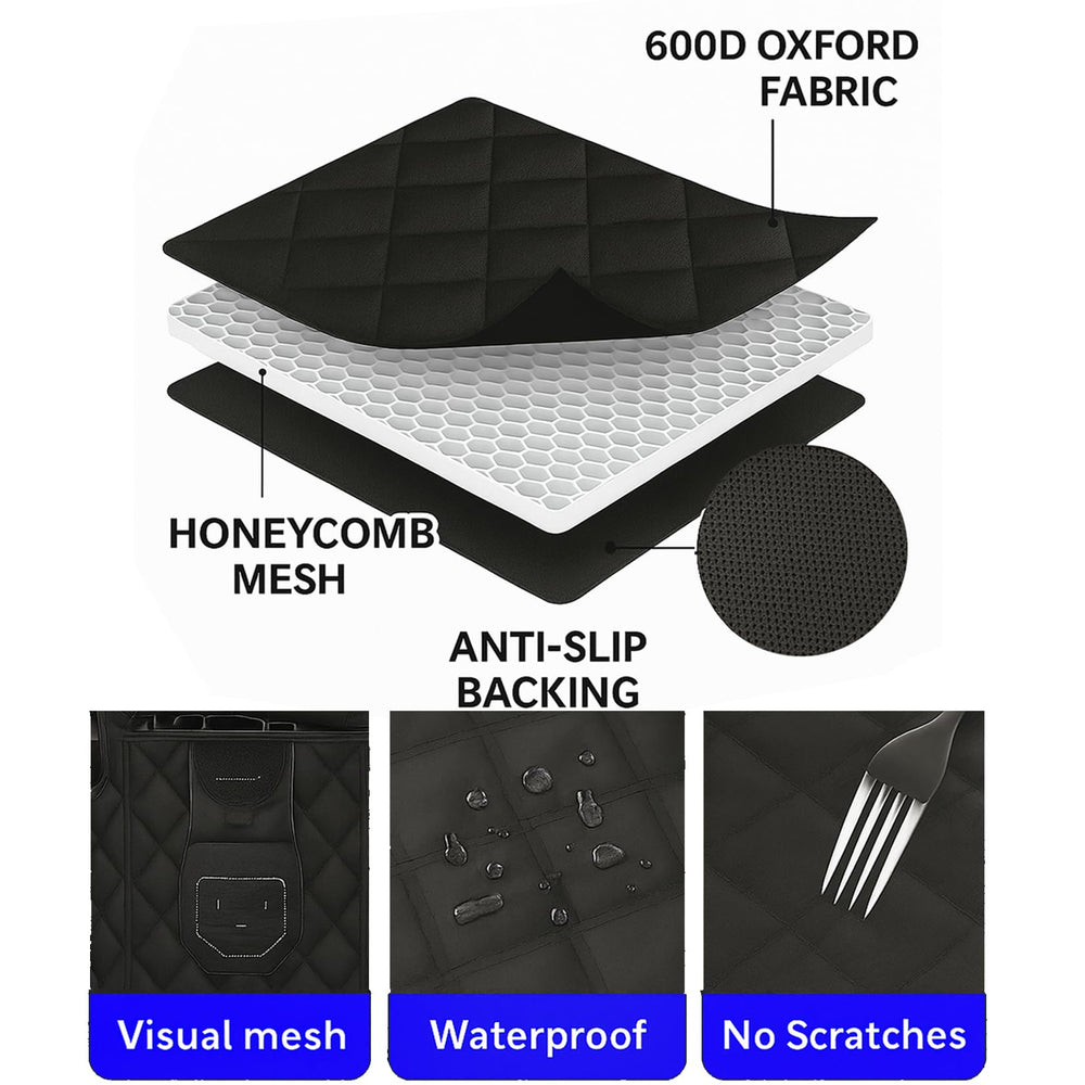 Fidozen breathable mesh window aids airflow and reduces dog anxiety during drives.