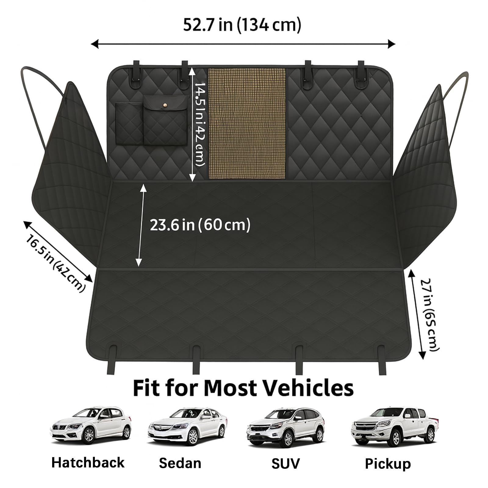 Fidozen side flaps protect doors and help dogs enter safely.