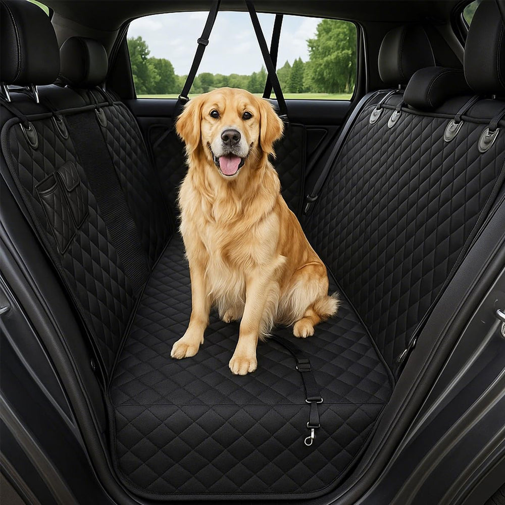 fidozen xl dog seat cover with visual mesh window enhances visibility and reduces travel anxiety