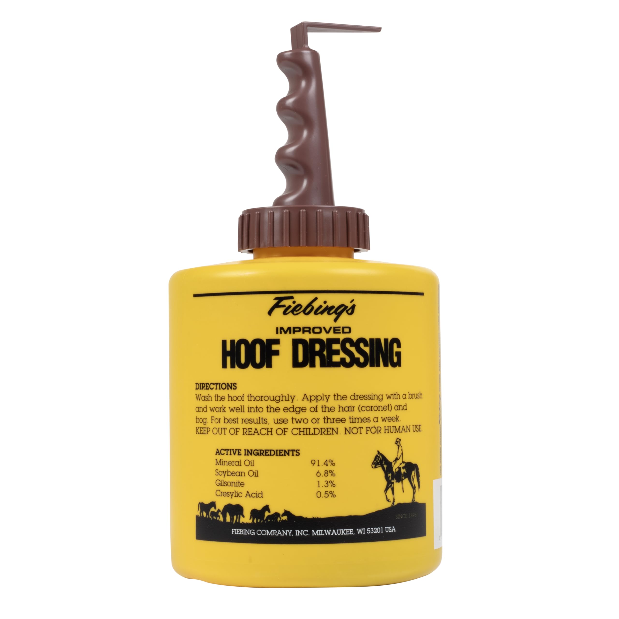 Fiebing's Hoof Oil leaves a subtle shine on a horse's hoof.