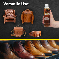 Soft cloth applying Fiebing's Prime Neatsfoot Oil for thorough leather softening and conditioning.