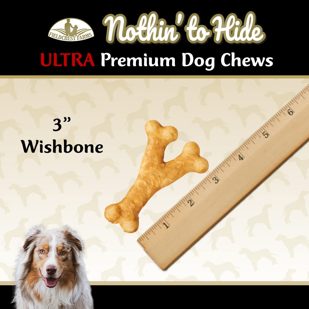 Fieldcrest Farms digestible rawhide-free dog chews offer easier digestion and long-lasting enjoyment.