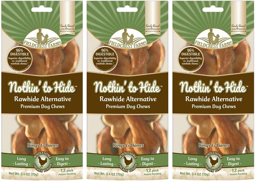 Fieldcrest Farms Nothin' to Hide chicken ring chew for long-lasting chewing and flavor