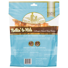 Fieldcrest Farms Nothin' to Hide Flip Chips beef texture closeup highlighting chewy, digestible snack