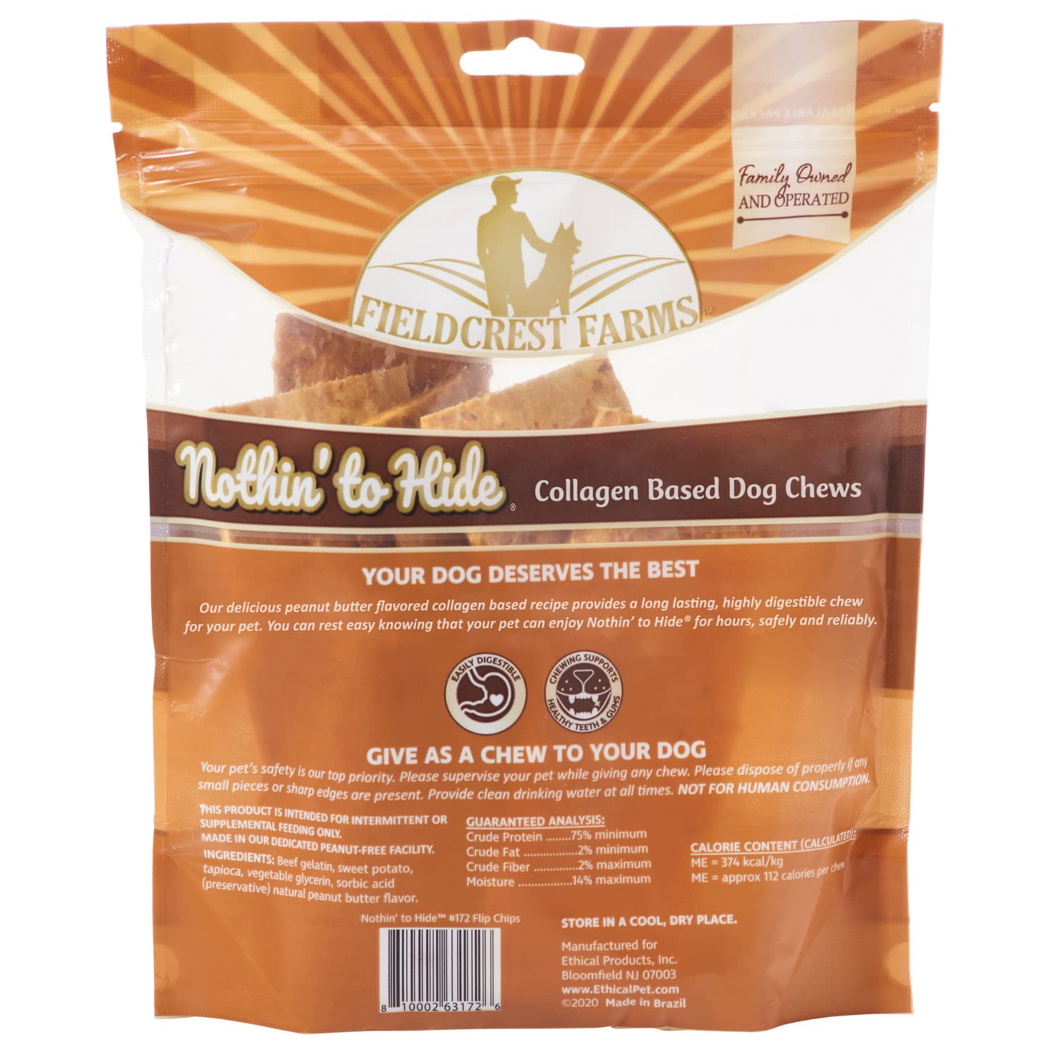 Fieldcrest Farms Nothin to Hide Flip Chips peanut butter aroma during snack