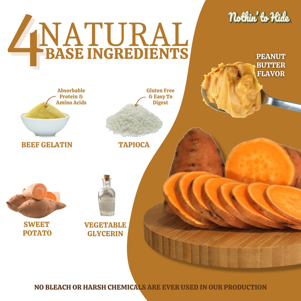 Fieldcrest Farms Nothing to Hide dog chew closeup highlights premium digestible chew feel.