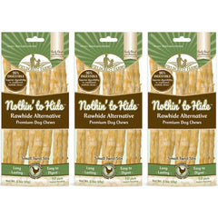Fieldcrest Farms Nothing to Hide Twist Stix pack front shows a satisfying dog chew.