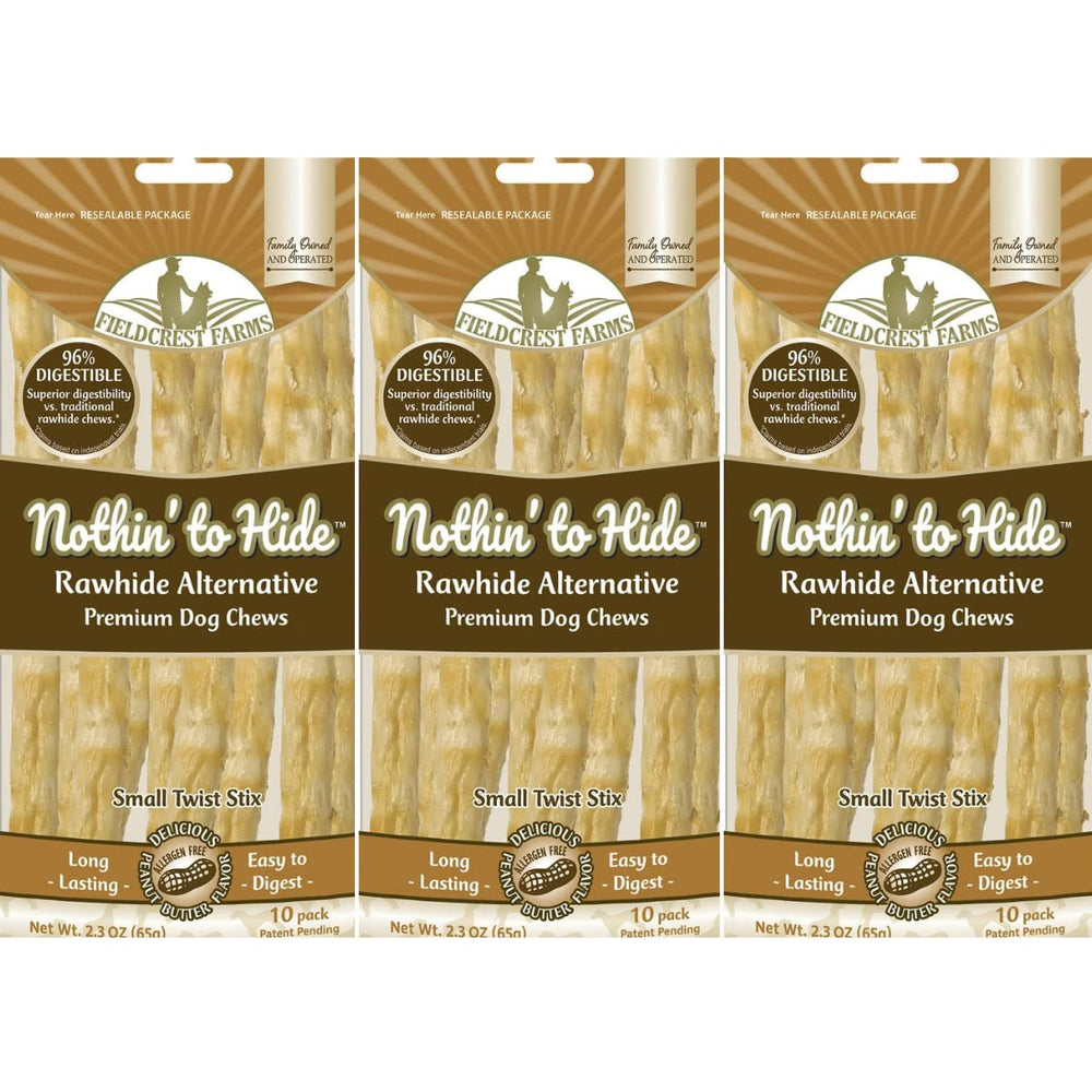 Fieldcrest Farms Nothing to Hide twist stix peanut butter small pack aids playful dental health.