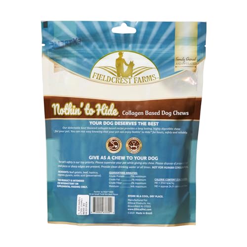 Fieldcrest Farms Twist Stix being chewed by a small dog illustrating dental-cleaning potential