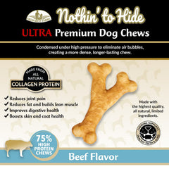 Fieldcrest Farms Nothing to Hide 3-inch wish bone close-up shows sturdy texture for chewing.
