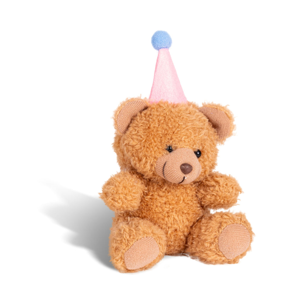 Fiestivo decorative mini hats with pom-poms suit dolls and tiny dinos.