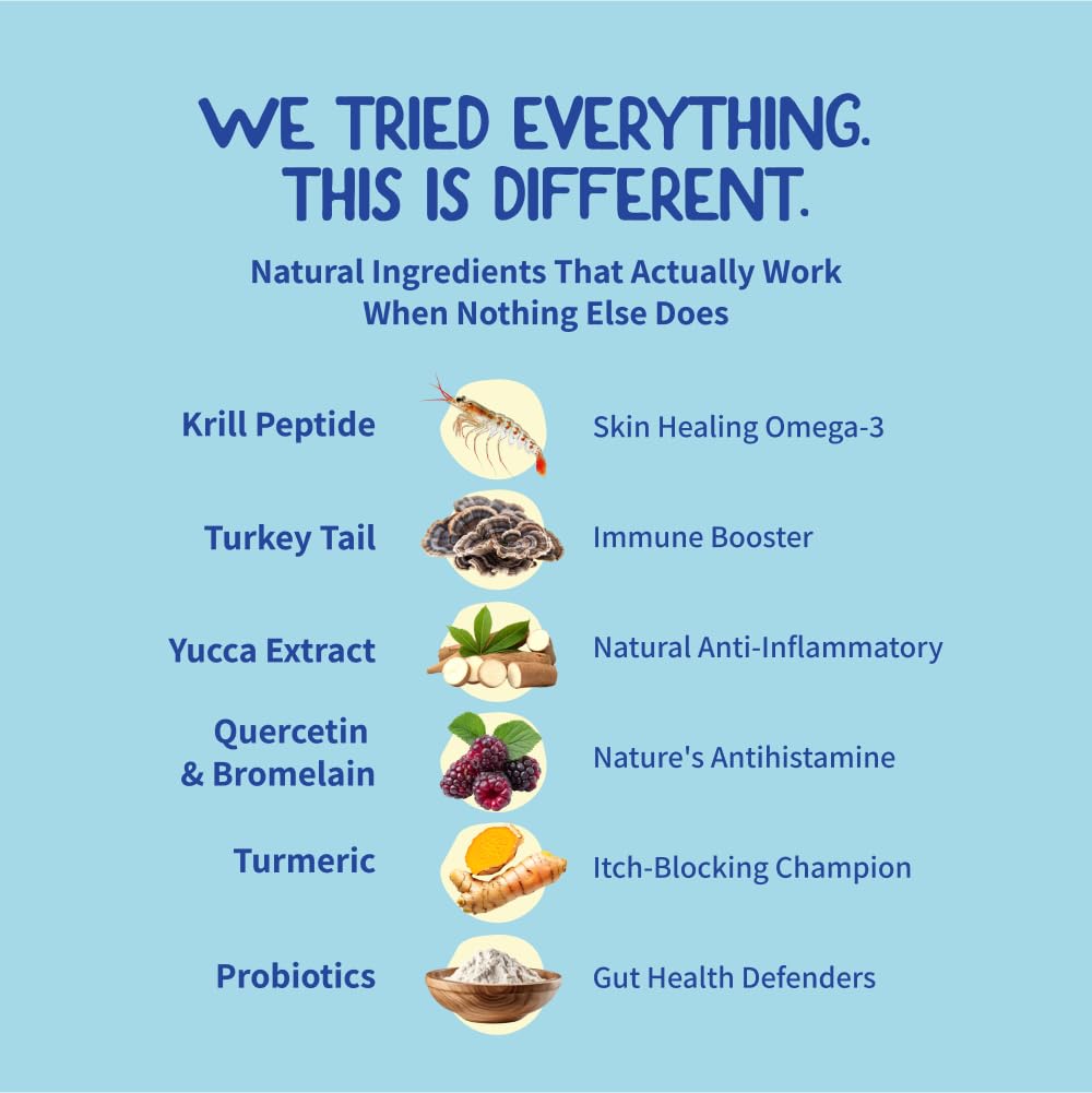 Fifth & Fido Better Than Dog Allergy Chews bromelain and turmeric highlight anti-inflammatory skin comfort
