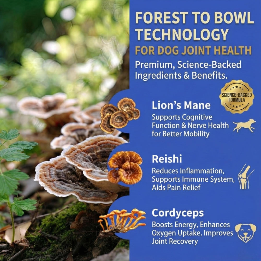 Fifth & Fido joint supplement supports seniors during walks and play.