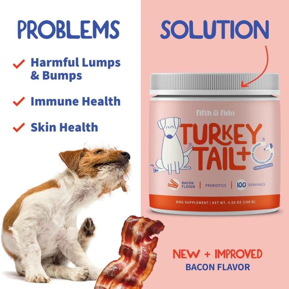 Fifth & Fido Probiotic dog bottle highlights gut health and daily wellness