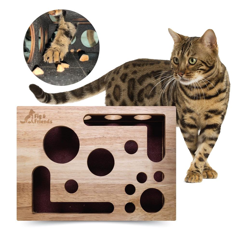 Fig & Friends cat durability materials closeup highlights sturdy, easy-to-clean construction.