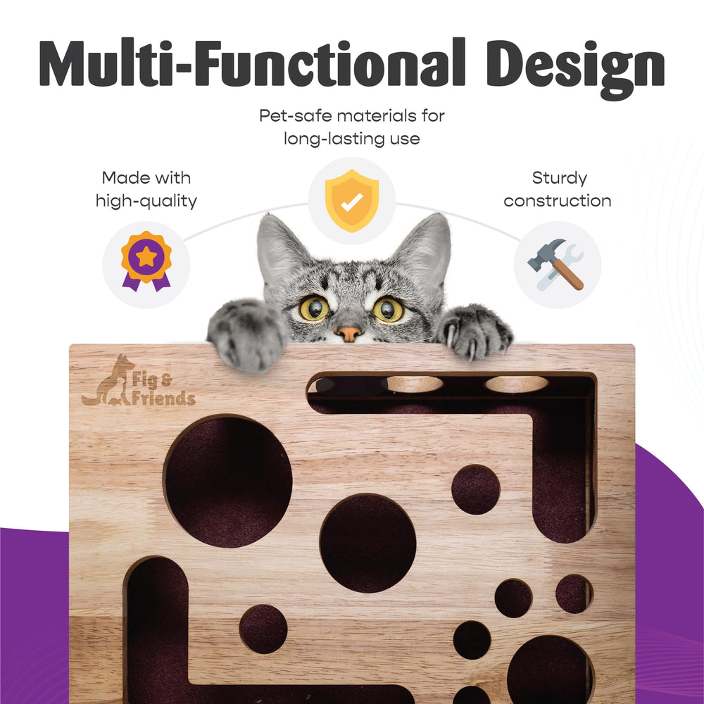 Fig & Friends enrichment texture closeup emphasizes scratch surface design.