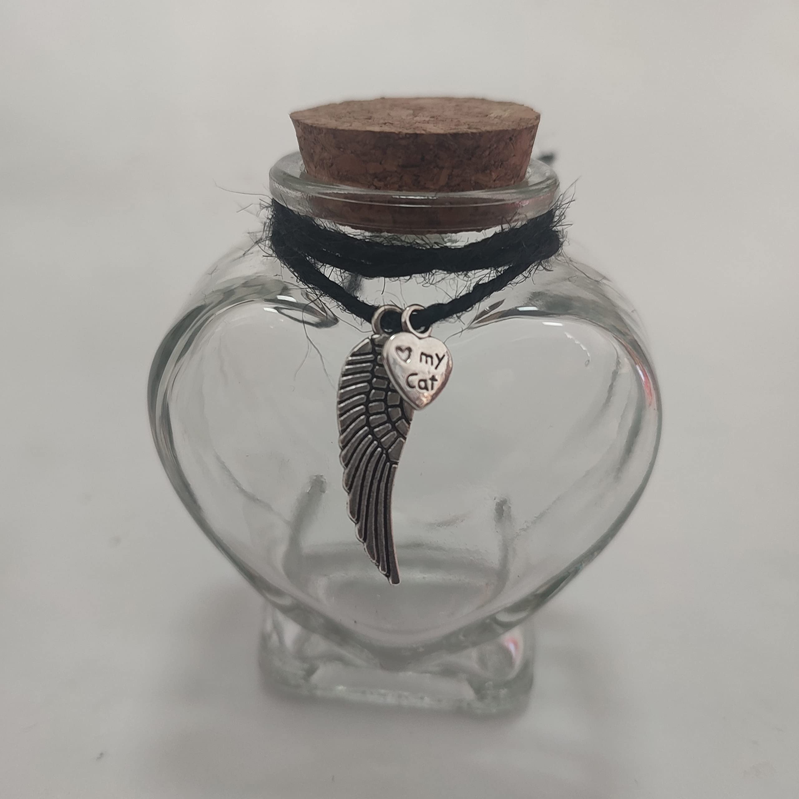 Fight Club memorial bottle metal charms detail adds subtle personalization for pet memory.