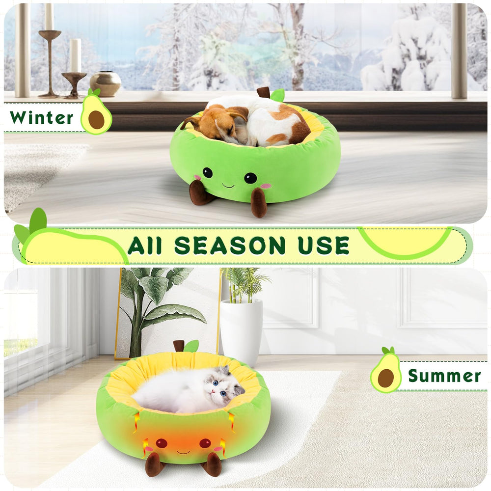 Fighting to Achieve Avocado Heated Cat Bed USB-powered portable warmth