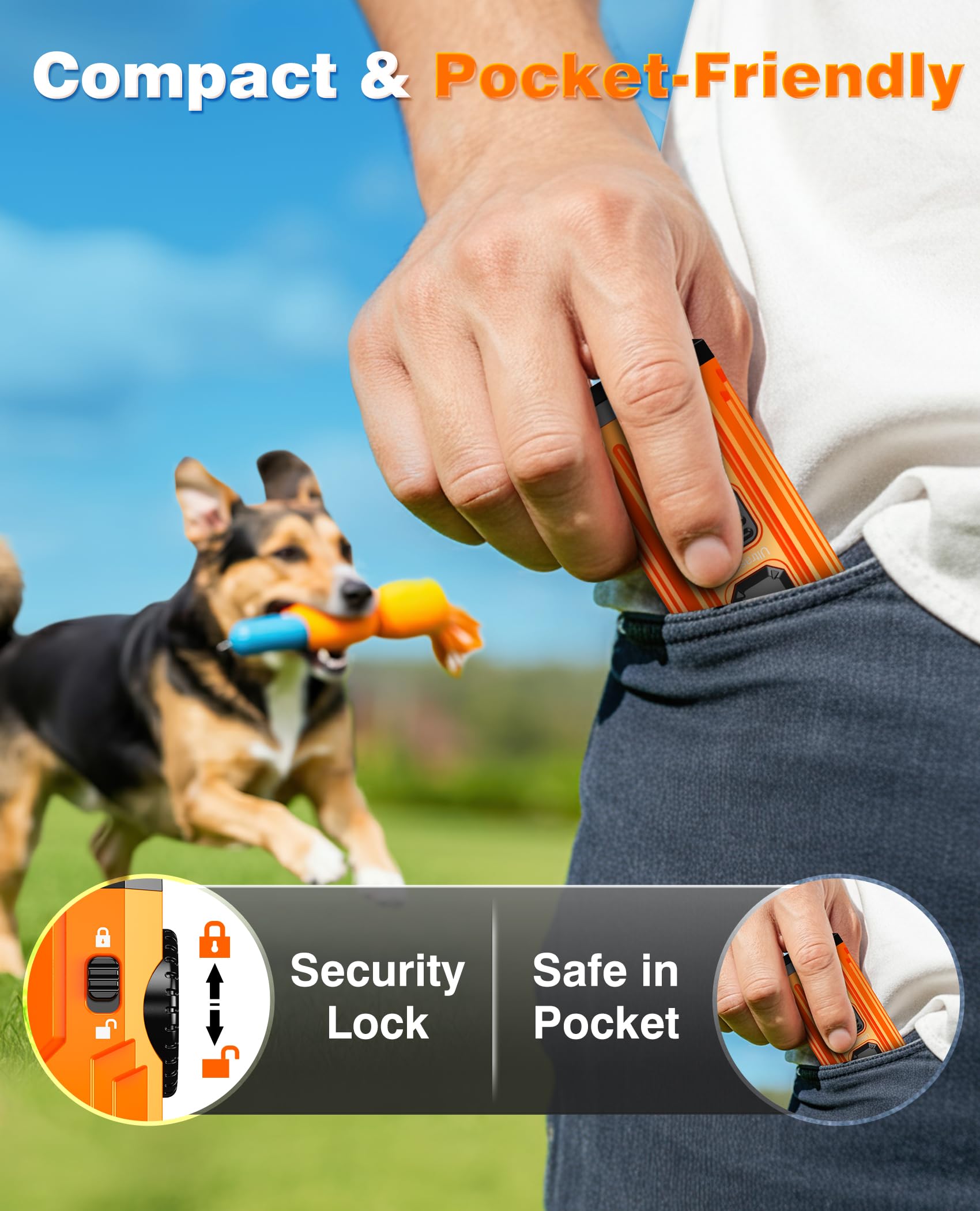 Fihuxoz safety lock prevents accidental activation during use.