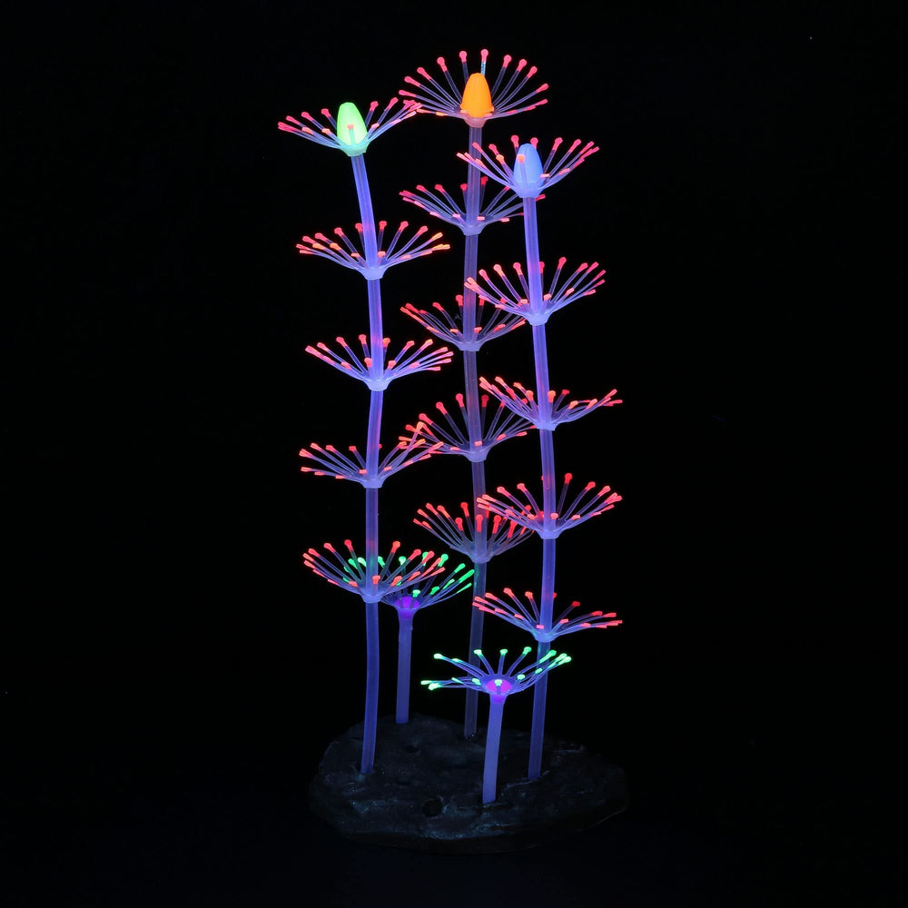 Filhome glowing fish tank decor 4-piece set showcases a coordinated underwater scene.