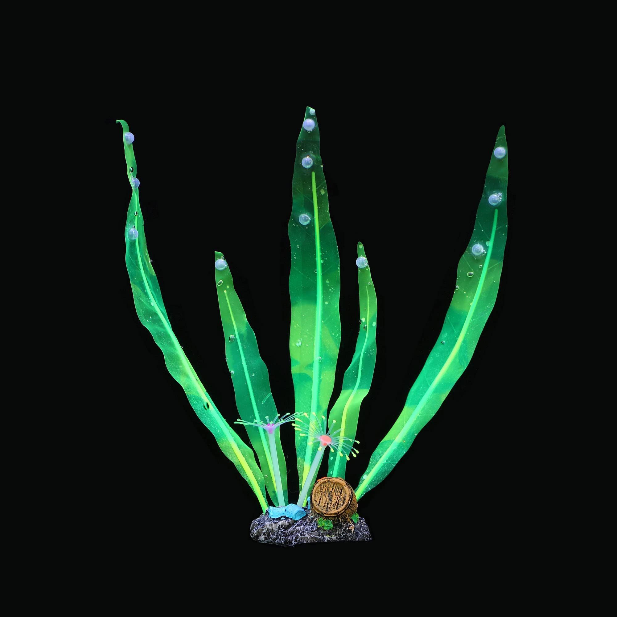 Filhome glowing fish tank decor shown in-tank setup demonstrates compact, colorful decor.