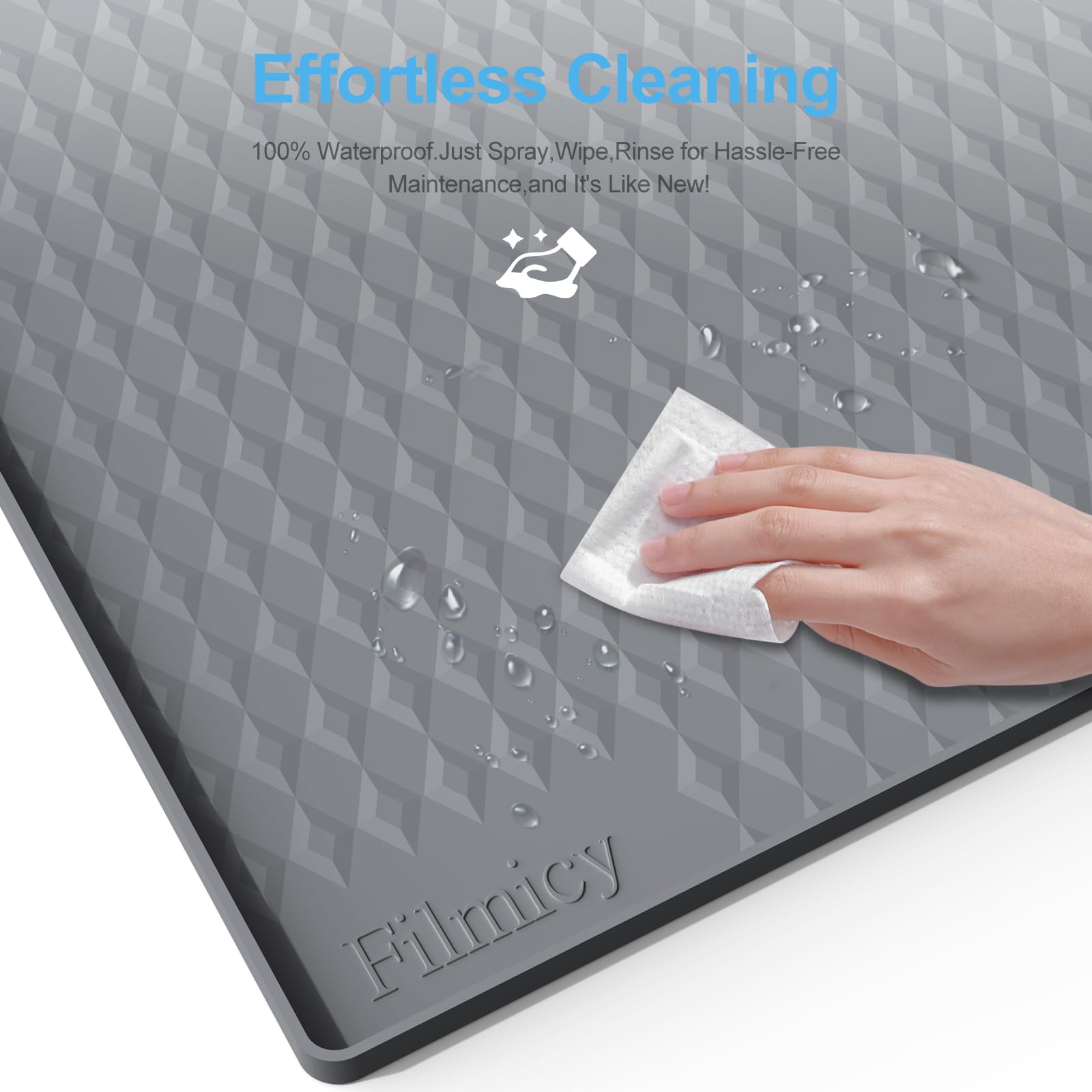 Filmicy textured-support design boosts airflow under pads.