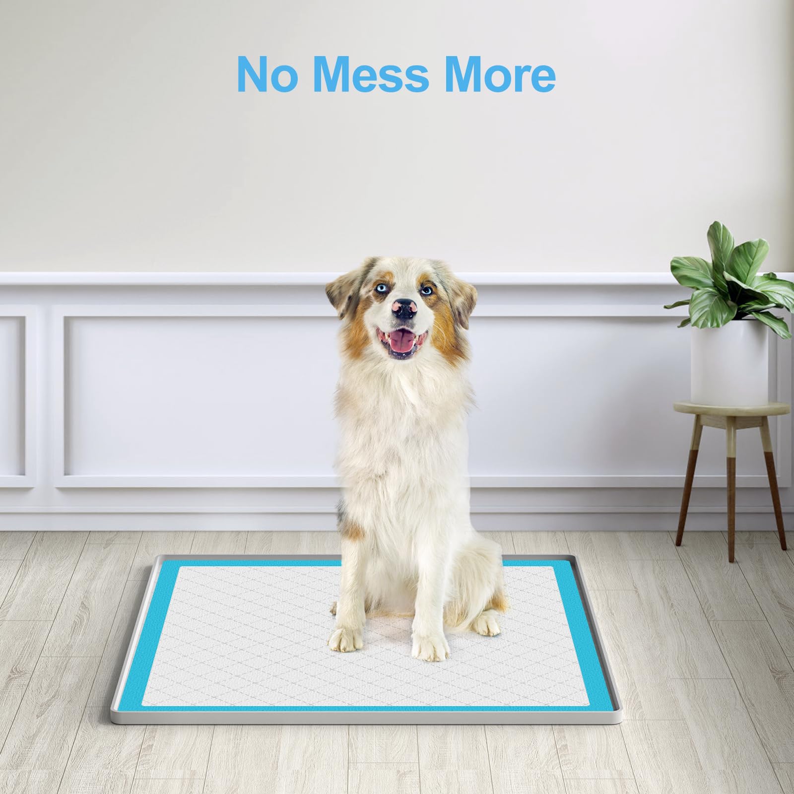 Filmicy pee pad holder doubles as a versatile mat for feeding or kitchen protection.