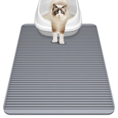 Filmicy silicone cat litter mat coverage area showcases effective litter trapping and easy maintenance.